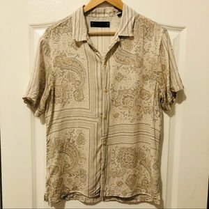 Allsaints button down size Medium bandana print